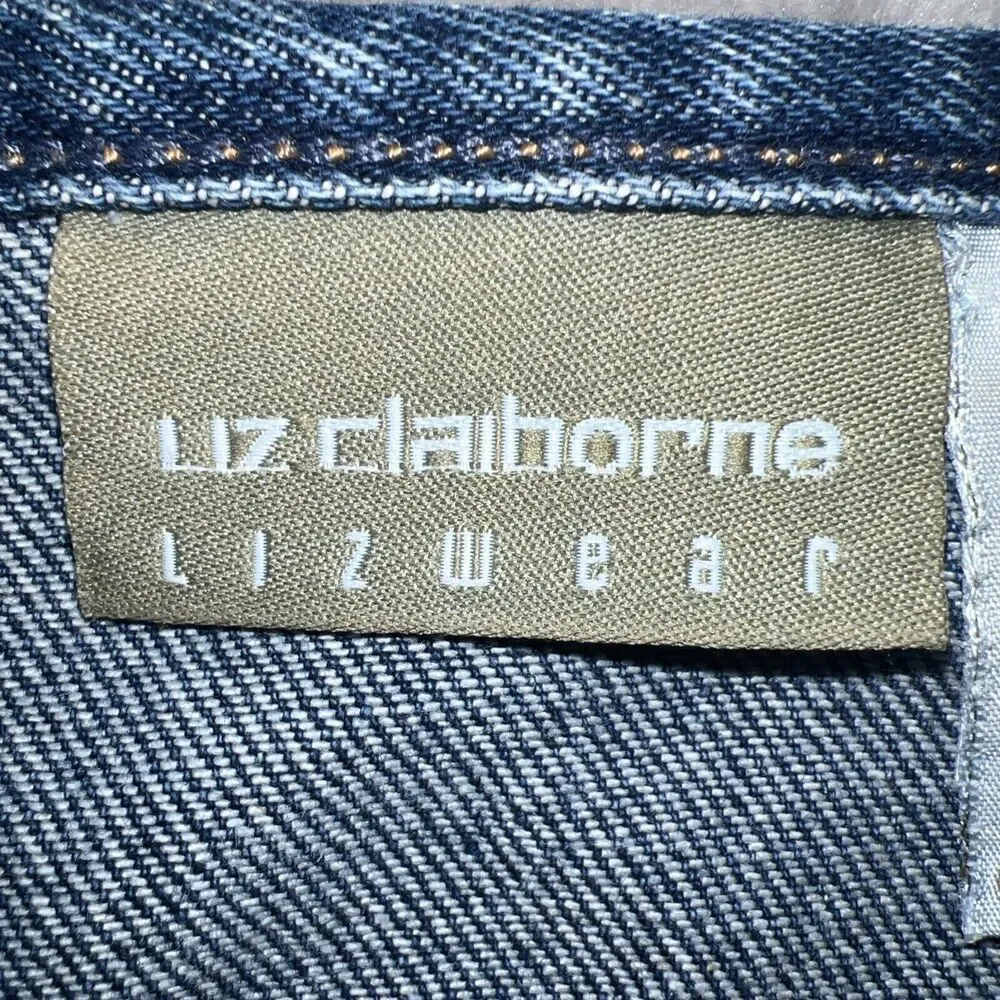 Liz Claiborne Lizwear Vintage 90s Womens 4 Denim Mom Jeans Rhinestones High Rise - Picture 12 of 15